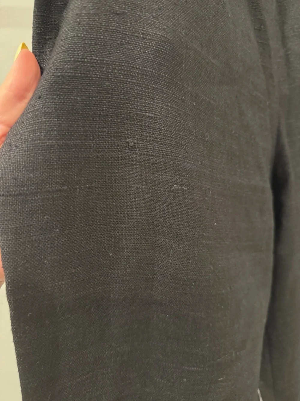 CHANEL Black Silk Pant with Signature Label - Picture 6 of 9